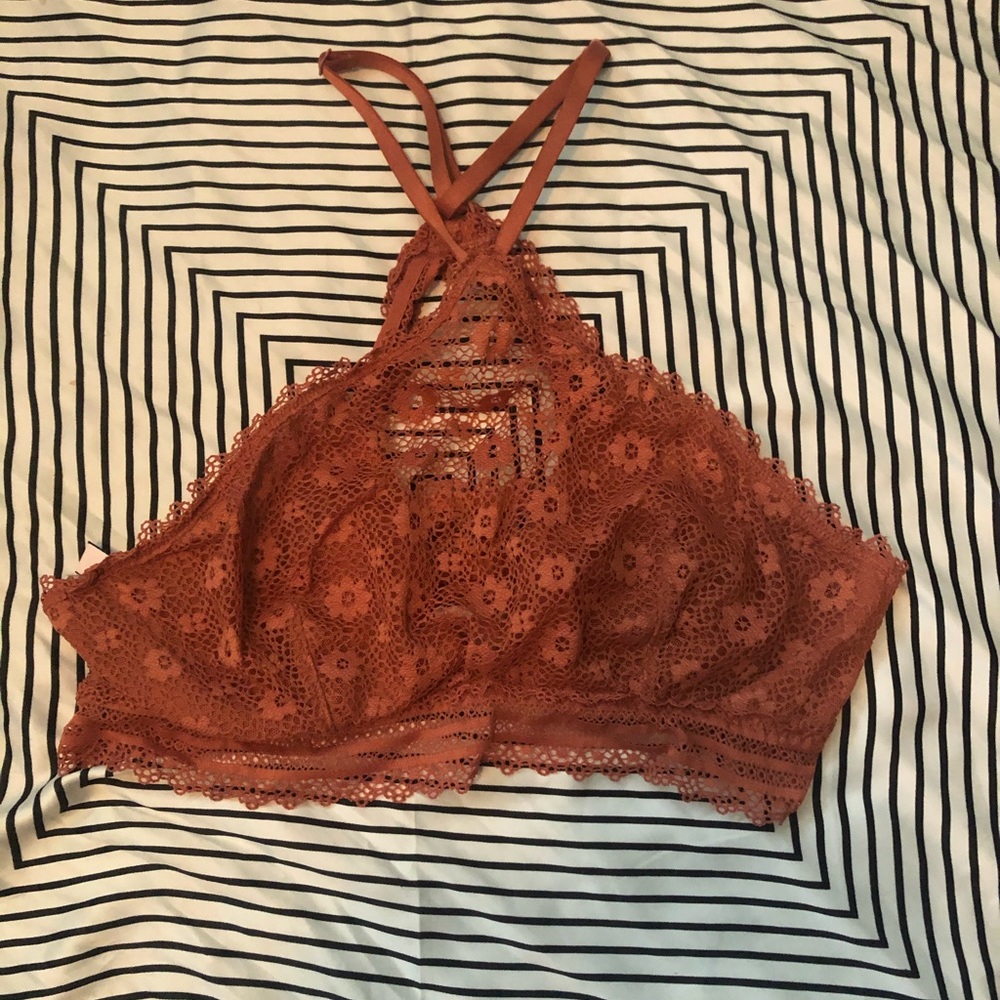 Terra-cotta/orange lace VS bralette